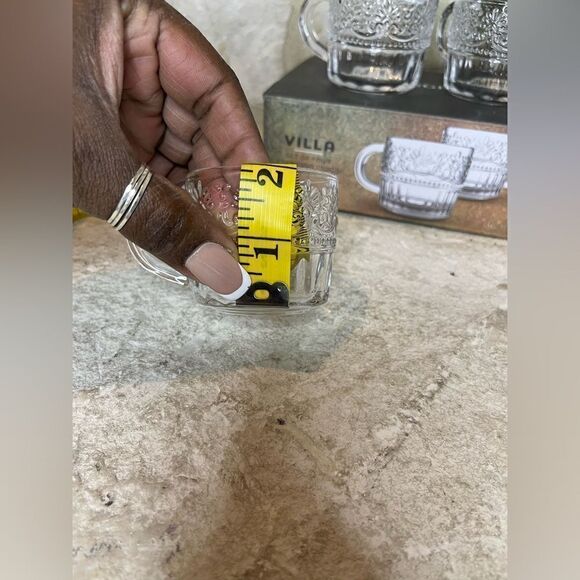 Godinger Villa set of 4 Espresso mugs - Picture 5 of 5